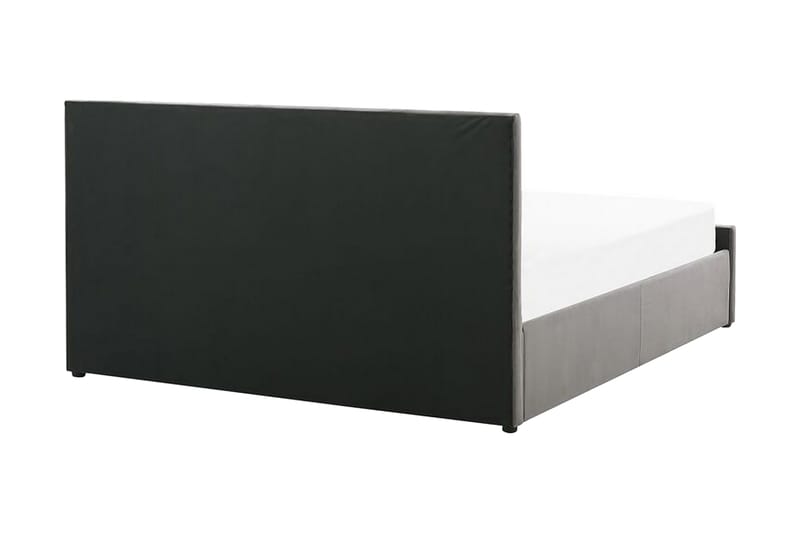 SOUBISE Förvaringssäng 160x200 cm Sammet/Grå - Möbler - Sovrum - Sängar - Sängar med förvaring