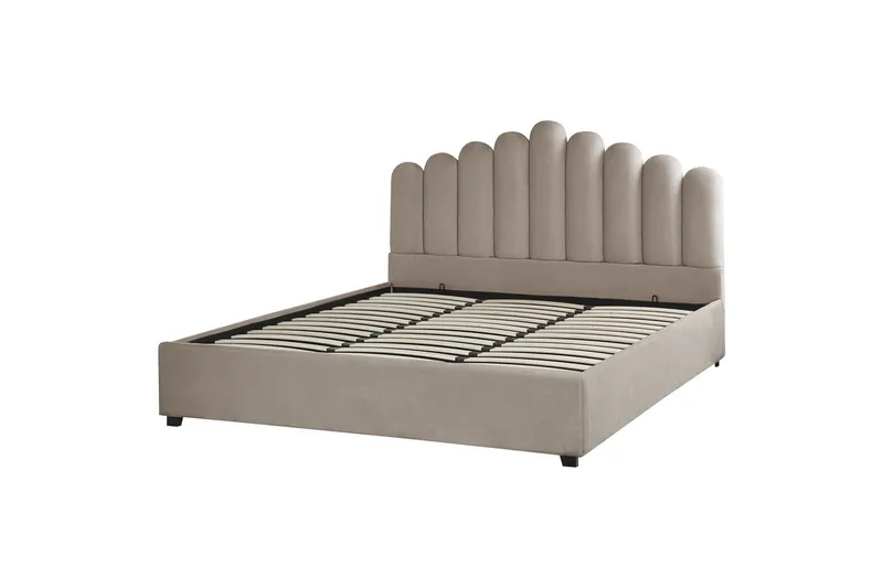 Säng med förvaring Vincennes - Taupe, svart, 180x200 cm - Möbler - Sovrum - Sängar - Sängar med förvaring