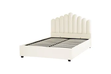 Säng med förvaring Vincennes - Vit, Svart, 160x200 cm - Möbler - Sovrum - Sängram & sängstomme