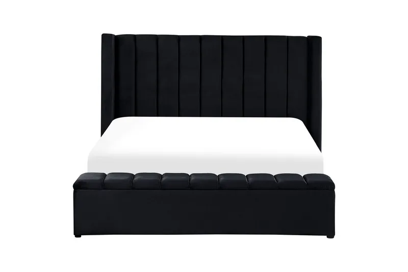 Säng med förvaringsbänk Noyers Svart, 180x200 cm - Svart, 180x200 cm - Möbler - Sovrum - Sängar - Dubbelsängar