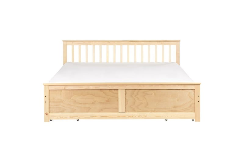 Säng med förvaringslådor Olendon Ljus trä, 180x200 cm, 4 - Ljus trä, 180x200 cm, 4 - Möbler - Sovrum - Sängar - Sängar med förvaring