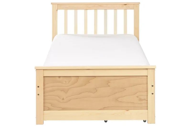 Säng med förvaringslådor Olendon Ljus trä, 90x200 cm, 2 - Ljus trä, 90x200 cm, 2 - Möbler - Sovrum - Sängar - Sängar med förvaring