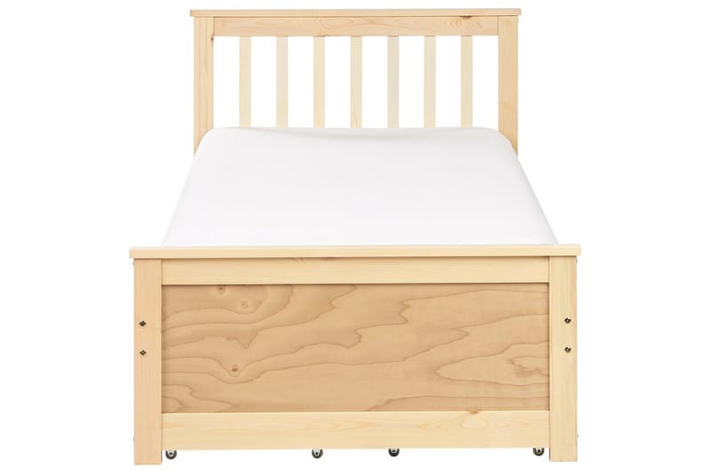 Säng med förvaringslådor Olendon Ljus trä, 90x200 cm, 4 - Ljus trä, 90x200 cm, 4 - Möbler - Sovrum - Sängar - Sängar med förvaring