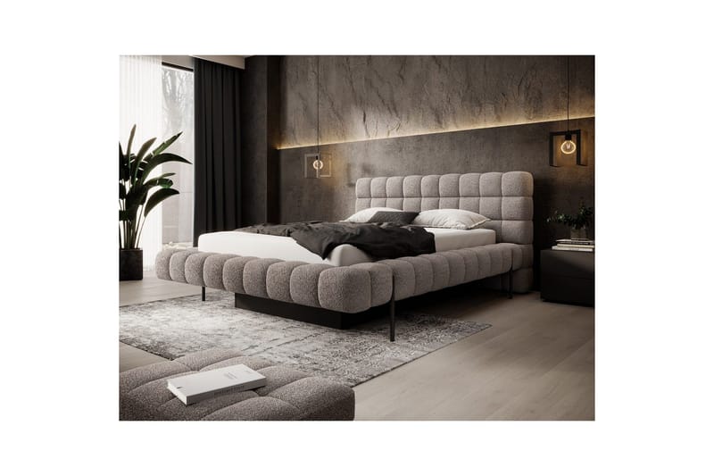 Säng med klädsel Eltap Magentta - 160x200 cm, Royal 20, Brun - Möbler - Sovrum - Sängar - Sängar med förvaring