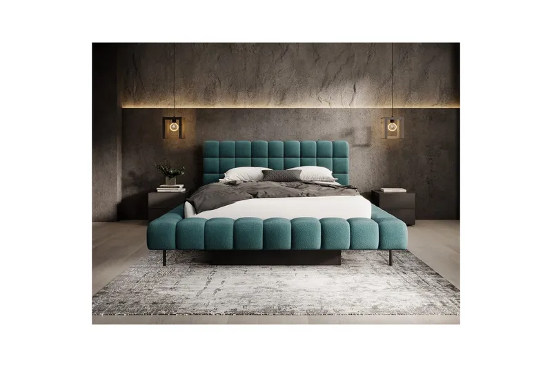 Säng med klädsel Eltap Magentta - 180x200 cm, Amore 38, Grön - Möbler - Sovrum - Sängar - Sängar med förvaring