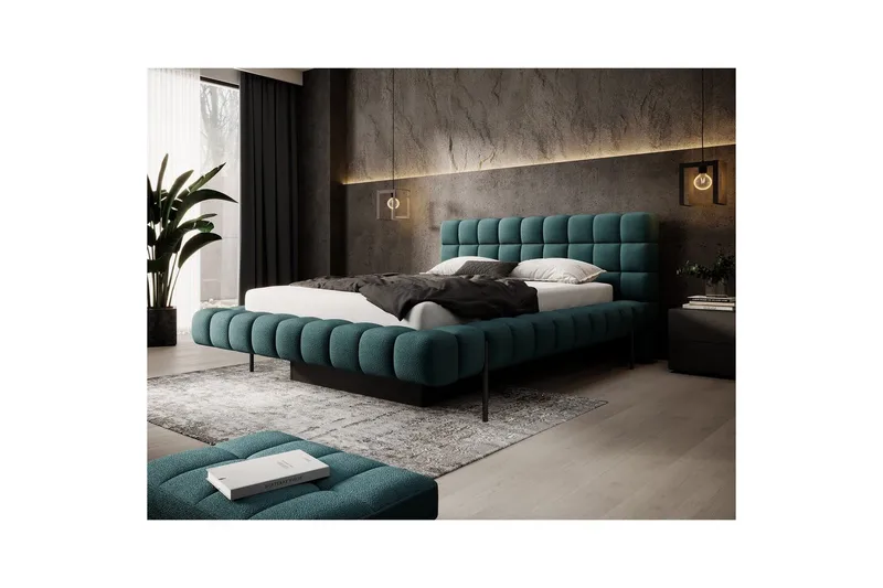 Säng med klädsel Eltap Magentta - 180x200 cm, Amore 38, Grön - Möbler - Sovrum - Sängar - Sängar med förvaring