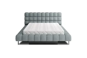 Säng med klädsel Eltap Magentta - 180x200 cm, Touch 100, Blå - Möbler - Sovrum - Sängar - Sängar med förvaring
