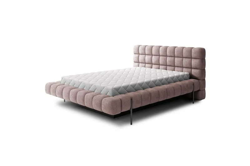 Säng med klädsel Eltap Magentta, 180x200 cm, Touch 24, Rosa