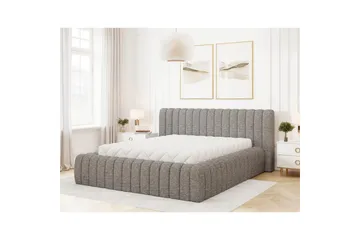Säng med stoppning Eltap Carilla med metallram/gaslyft/förvaring - Coralline 03, Grå, 140x200 cm - Möbler - Sovrum - Sängar - Sängar med förvaring