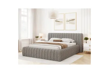 Säng med stoppning Eltap Carilla med metallram/gaslyft/förvaring - Coralline 03, Grå, 140x200 cm - Möbler - Sovrum - Sängar - Sängar med förvaring