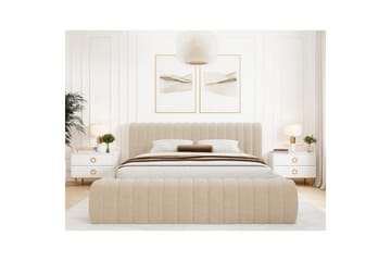 Säng med stoppning Eltap Carilla med metallram/gaslyft/förvaring - Royal 18, Beige, 180x200 cm - Möbler - Sovrum - Sängar - Sängar med förvaring