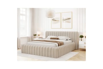 Säng med stoppning Eltap Carilla med metallram/gaslyft/förvaring - Sola 18, Beige, 180x200 cm - Möbler - Sovrum - Sängar - Sängar med förvaring