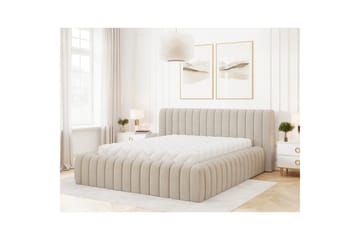 Säng med stoppning Eltap Carilla med metallram/gaslyft/förvaring - Sola 18, Beige, 180x200 cm - Möbler - Sovrum - Sängar - Sängar med förvaring