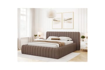 Säng med stoppning Eltap Carilla med metallram/gaslyft/förvaring - Tonall 22, Brun, 160x200 cm - Möbler - Sovrum - Sängar - Sängar med förvaring