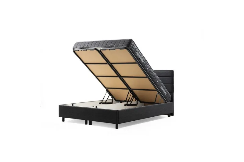 Sängbotten & Sänggavel för Enkel Säng Sonyi - Antracit, 90 x 110 x 190 cm - Möbler - Sovrum - Sängar - Komplett Sängpaket