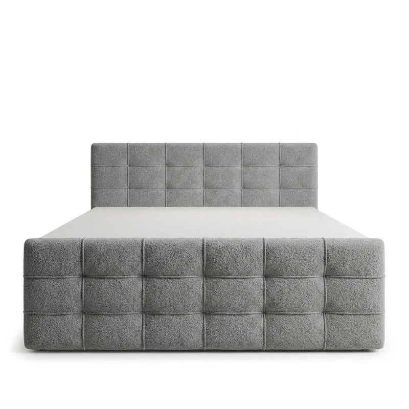 Sängpaket Kontinentalsäng Elvros 140x200 cm med Lyftförvaring - Betonggrå - Möbler - Sovrum - Sängar - Kontinentalsängar