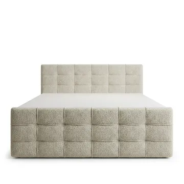 Sängpaket Kontinentalsäng Elvros 160x200 cm med Lyftförvaring - Krämfärgad écru / ljusbeige - Möbler - Sovrum - Sängar - Kontinentalsängar