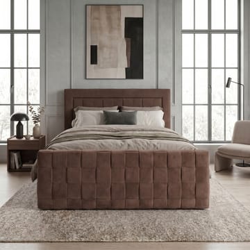 Sängpaket Kontinentalsäng Ryven 140x200 cm med Lyftförvaring - Chokladbrun/mörkbrun/mocka - Möbler - Sovrum - Sängar - Kontinentalsängar