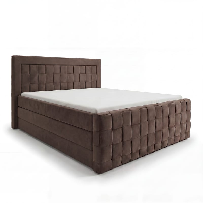 Sängpaket Kontinentalsäng Ryven 140x200 cm med Lyftförvaring, mörk espresso/mörkbrun