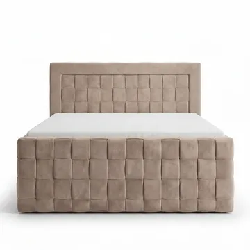 Sängpaket Kontinentalsäng Ryven 140x200 cm med Lyftförvaring - varm beige/latte - Möbler - Sovrum - Sängar - Kontinentalsängar