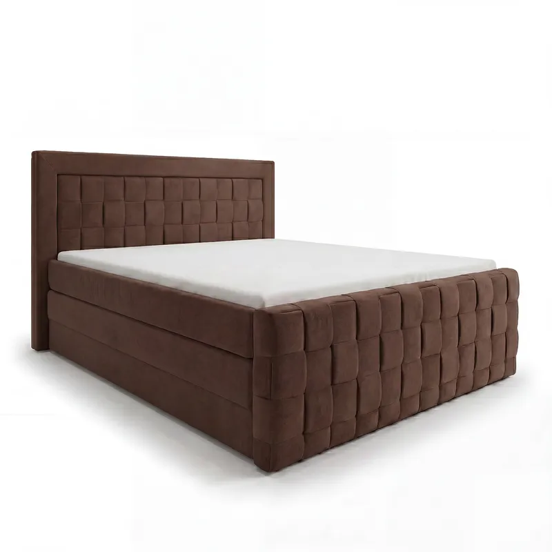 Sängpaket Kontinentalsäng Ryven 160x200 cm med Lyftförvaring, choklad/mörkbrun/mocka