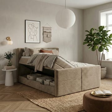Sängpaket Kontinentalsäng Sorvin 160x200 cm med Lyftförvaring - Varm beige - Möbler - Sovrum - Sängar - Kontinentalsängar