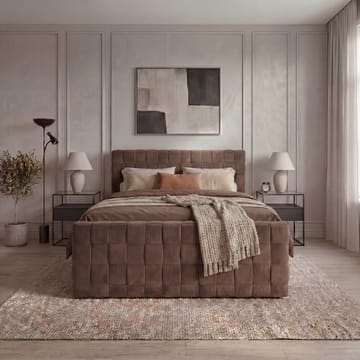 Sängpaket Kontinentalsäng Tyrosen 160x200 cm med Lådförvaring - chokladbrun - Möbler - Sovrum - Sängar - Kontinentalsängar