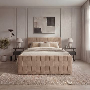 Sängpaket Kontinentalsäng Tyrosen 160x200 cm med Lådförvaring - kamel - Möbler - Sovrum - Sängar - Kontinentalsängar
