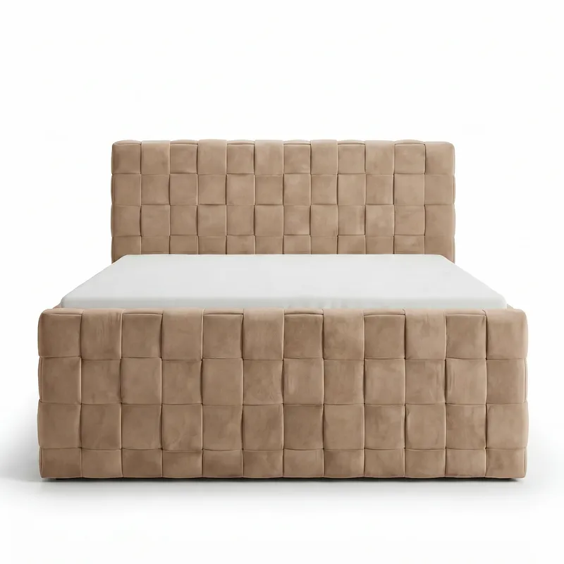Sängpaket Kontinentalsäng Tyrosen 160x200 cm med Lådförvaring - kamel - Möbler - Sovrum - Sängar - Kontinentalsängar