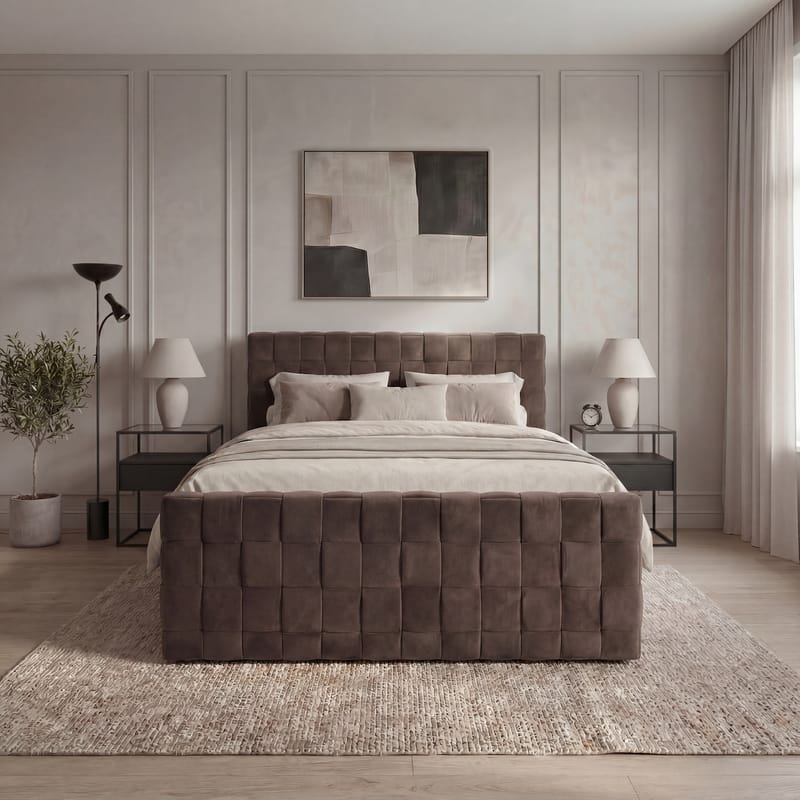 Sängpaket Kontinentalsäng Tyrosen 160x200 cm med Lådförvaring - mörk espresso - Möbler - Sovrum - Sängar - Kontinentalsängar