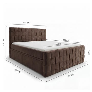 Sängpaket Kontinentalsäng Tyrosen 160x200 cm med Lådförvaring - mörk espresso - Möbler - Sovrum - Sängar - Kontinentalsängar