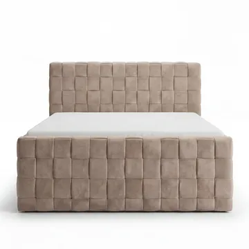 Sängpaket Kontinentalsäng Tyrosen 160x200 cm med Lådförvaring - Varm beige - Möbler - Sovrum - Sängar - Kontinentalsängar
