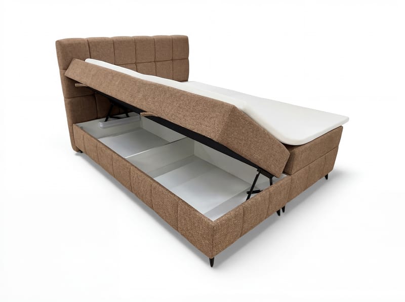 Sängpaket Kontinentalsäng Vyrosen 140x200 cm med Lyftförvaring - beige - Möbler - Sovrum - Sängar - Kontinentalsängar