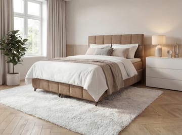 Sängpaket Kontinentalsäng Vyrosen 140x200 cm med Lyftförvaring - beige - Möbler - Sovrum - Sängar - Kontinentalsängar