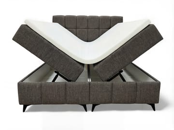 Sängpaket Kontinentalsäng Vyrosen 140x200 cm med Lyftförvaring - grå - Möbler - Sovrum - Sängar - Kontinentalsängar