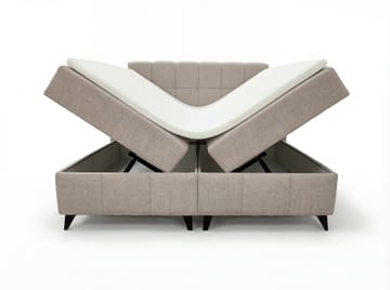 Sängpaket Kontinentalsäng Vyrosen 140x200 cm med Lyftförvaring - krämbeige - Möbler - Sovrum - Sängar - Kontinentalsängar