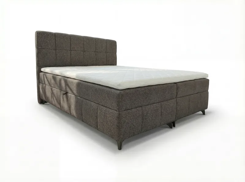 Sängpaket Kontinentalsäng Vyrosen 160x200 cm med Lyftförvaring, grå