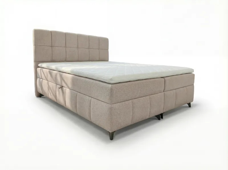Sängpaket Kontinentalsäng Vyrosen 180x200 cm med Lyftförvaring, krämbeige