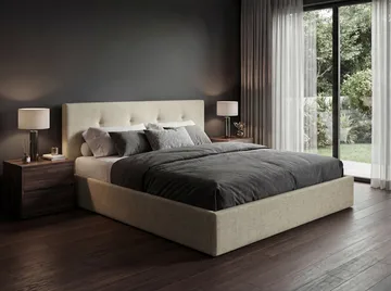 Sängram Deylinor 140x200 cm med Lyftförvaring - beige - Möbler - Sovrum - Sängar - Sängar med förvaring