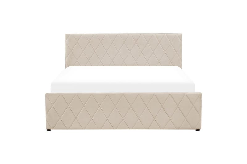 Sängram Säng med förvaring Rochefort Beige 160x200 - Möbler - Sovrum - Sängram & sängstomme
