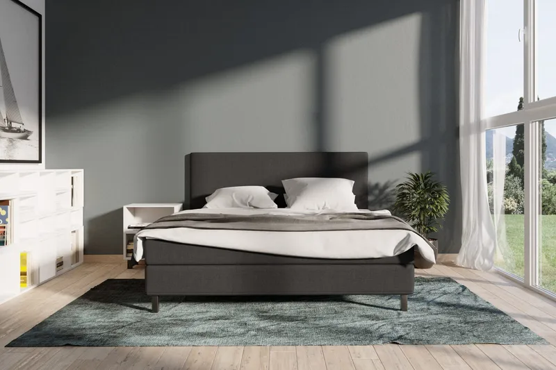 Select No 1 Komplett Sängpaket 180x200 - Mörkgrå/Svart - Möbler - Sovrum - Sängar - Komplett Sängpaket