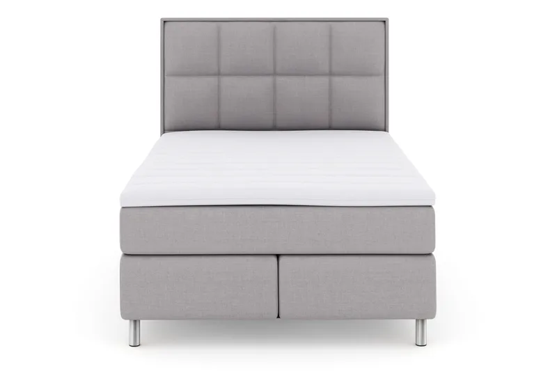 Select No 3 Komplett Sängpaket 140x200 Fast, Ljusgrå/Metall