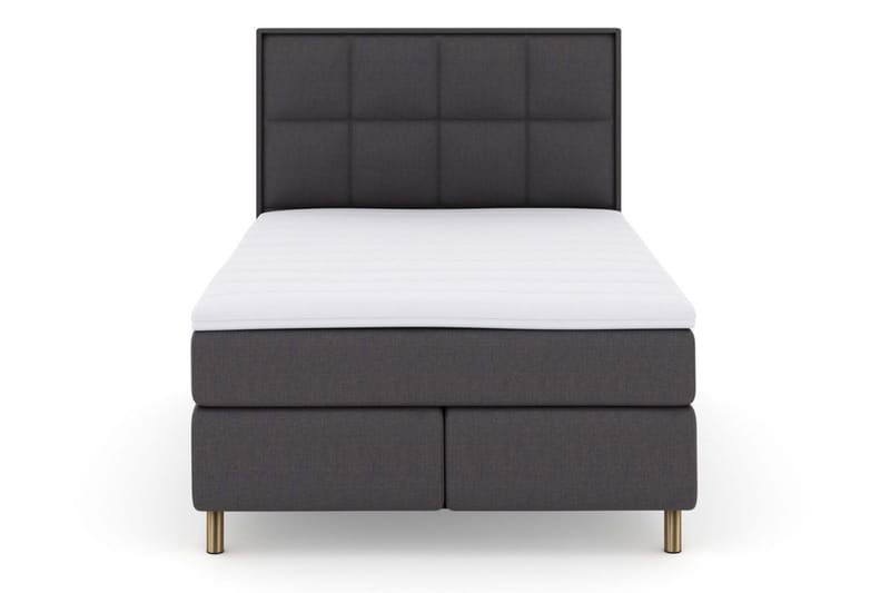 Select No 3 Komplett Sängpaket 140x200 Fast/Medium, Mörkgrå/Koppar