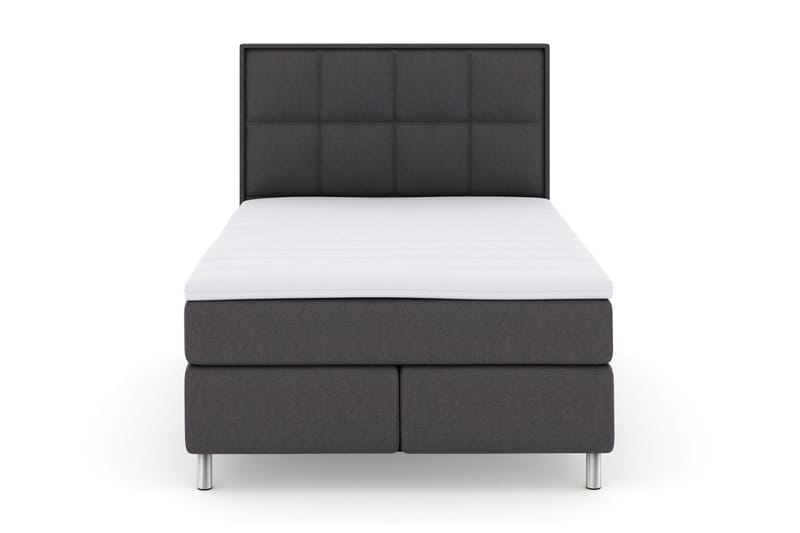 Select No 3 Komplett Sängpaket 140x200 Fast/Medium, Mörkgrå/Metall