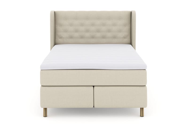 Select No 3 Komplett Sängpaket 140x200 Medium, Beige/Koppar