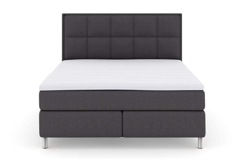 Select No 3 Komplett Sängpaket 210x210 Fast, Mörkgrå/Metall