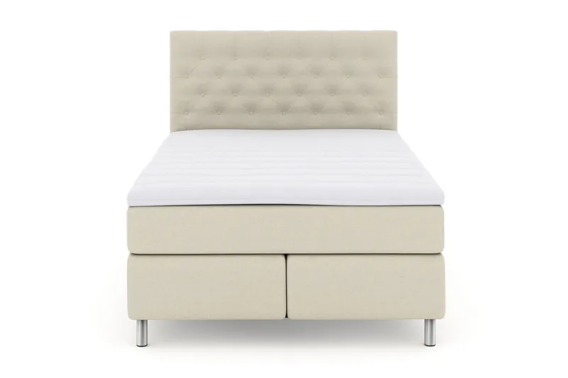Select No 3 Kontinentalsäng 160x200 Fast/Medium, Beige/Metall
