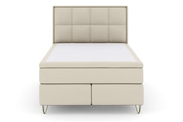 Select No 4 Komplett Sängpaket 140x200 Fast - Beige/Metall V-form - Möbler - Sovrum - Sängar - Komplett Sängpaket