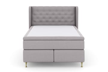 Select No 4 Komplett Sängpaket 140x200 Fast - Ljusgrå/Guld - Möbler - Sovrum - Sängar - Komplett Sängpaket