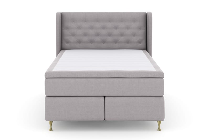 Select No 4 Komplett Sängpaket 140x200 Fast - Ljusgrå/Guld - Möbler - Sovrum - Sängar - Komplett Sängpaket